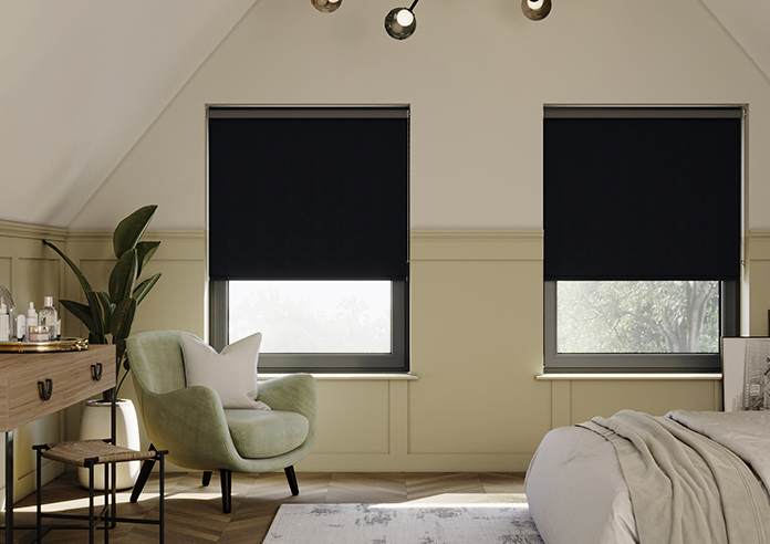 Solento (Blackout), Pure Black - Twist&Fit Roller Blind - Image 3